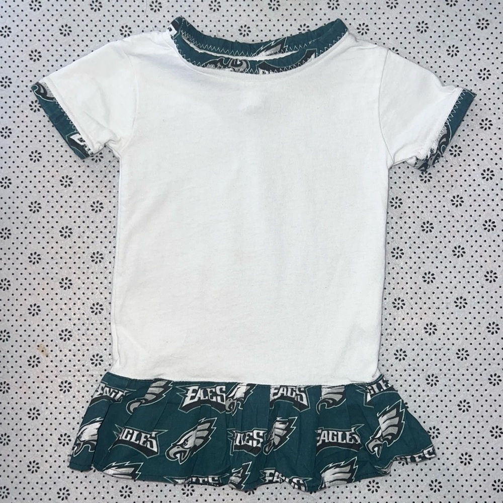 Kids White and Green Dress